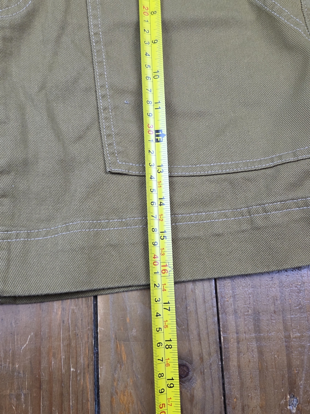 Old Navy Olive Green Denim Mini Skirt Size 8 - Picture 6 of 6